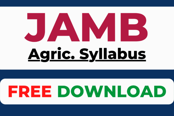 JAMB syllabus for Agriculture PDF download