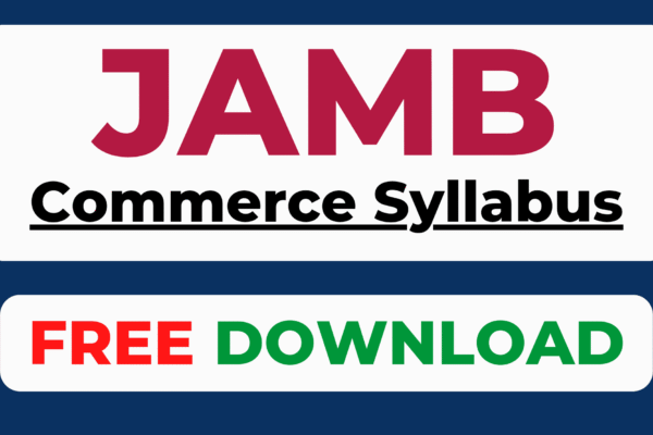 JAMB syllabus for Commerce PDF download